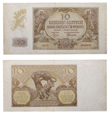 купить Польша 10 злотых 1940