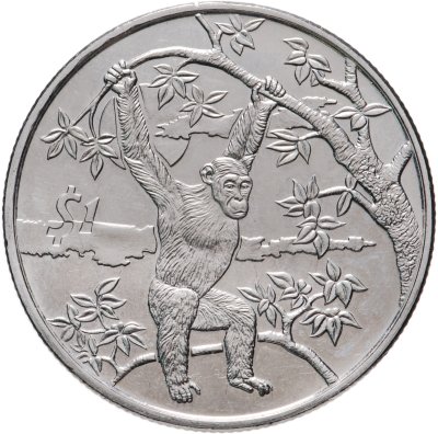 купить Сьерра-Леоне 1 доллар (dollar) 2006 Животные - Шимпанзе