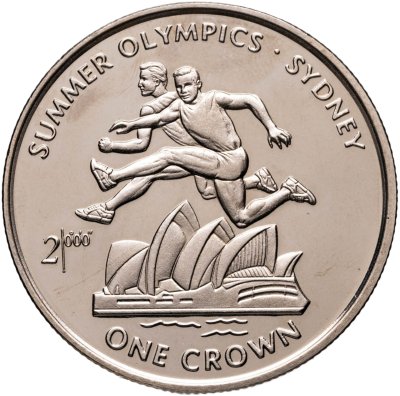 купить Остров Мэн 1 крона (crown) 1999 "XXVII летние Олимпийские Игры, Сидней 2000 - Бег с препятствиями"