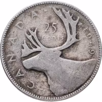 купить Канада 25 центов (cents) 1948-1952