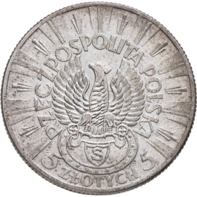 купить Польша 5 злотых (zlotych) 1934 Юзеф Пилсудский орел без короны