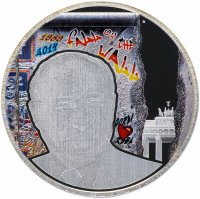 Купить Палау 5 долларов 2014 "25 лет падения берлинской стены", в футляре с сертификатом
