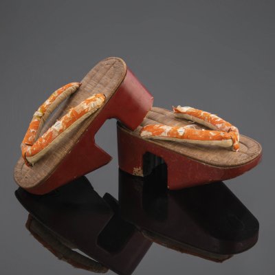 купить Туфельки гейши (гета), дерево, ткань, металл, Япония, 1910-1940 гг.