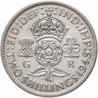 купить Великобритания 2 шиллинга (флорин, shillings) 1945