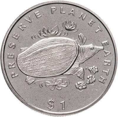 купить Либерия 1 доллар (dollar) 1994 "Сохраним планету Земля - Дальневосточная черепаха"