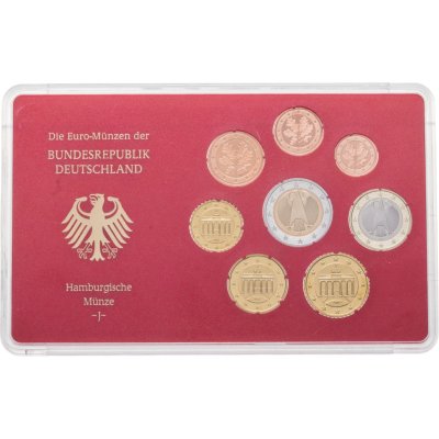 купить Германия, набор евро из 8-ми монет 2002, монетный двор J Гамбург, в официальном пластике
