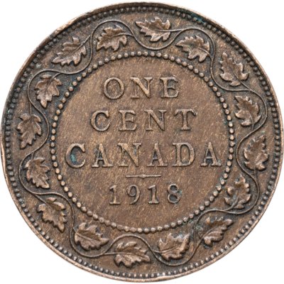 купить Канада 1 цент (cent) 1918