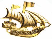 Купить Значок СССР 1980 г "Парусник", булавка