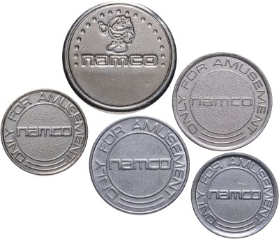 купить США, набор игровых токенов "NAMCO" 1980-2006 года (5 токенов)
