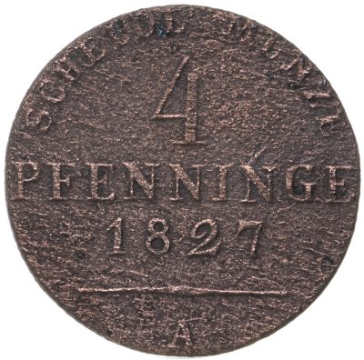 купить Германия, Пруссия 4 пфеннига 1827