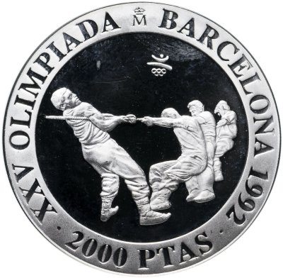 купить Испания 2000 песет (pesetas) 1992 XXV Летние Олимпийские игры, Барселона 1992 - Перетягивание каната