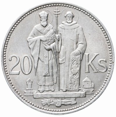 купить Словакия 20 крон 1941 "Кирилл и Мефодий"