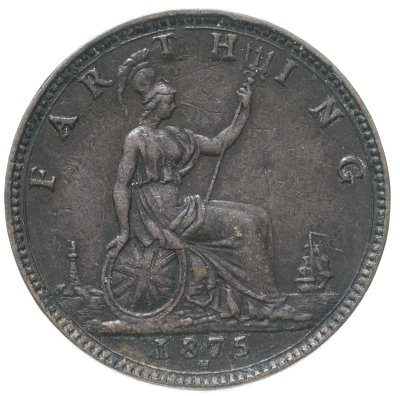 купить Великобритания 1 фартинг (farthing) 1875
