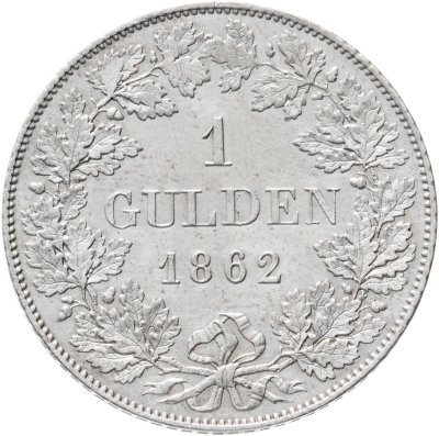 купить Бавария 1 гульден (gulden) 1862
