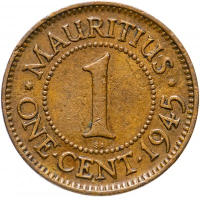 купить Маврикий 1 цент (cent) 1945