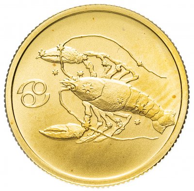 купить 25 рублей 2003 СПМД "Знаки Зодиака - Рак"