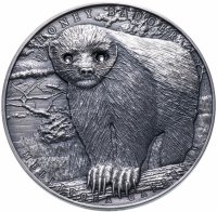 купить Остров Ниуэ 2 долларов 2015 "Храбрые животные - Медоед", в футляре с сертификатом