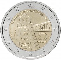 Купить Португалия 2 евро 2013 "250 лет церкви Клеригуш"