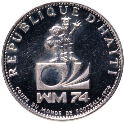 купить Гаити 25 гурдов (gourdes) 1973 "Чемпионат мира по футболу 1974"
