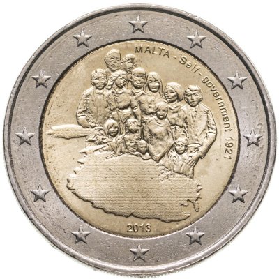 купить Мальта 2 евро (euro) 2013 "100 лет Самоуправлению Мальты"
