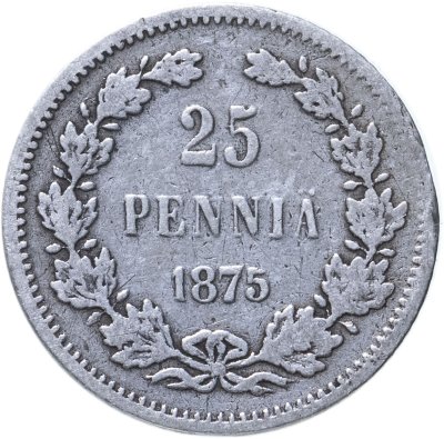 купить 25 пенни (pennia) 1875 S