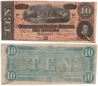купить США 10 долларов 1864 (Pick 68) Конфедерация