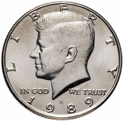 купить США 50 центов (1/2 доллара, half dollar) 1989 D "Kennedy Half Dollar (Кеннеди)"