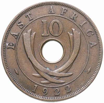 купить Британская Восточная Африка 10 центов (cents) 1922