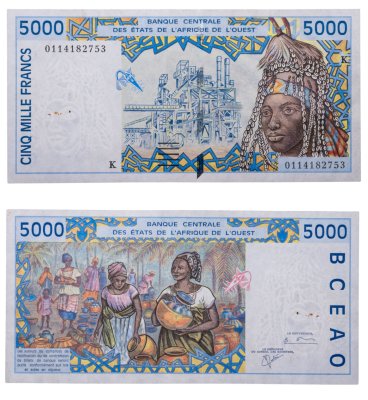 купить Западная Африка 5000 франков 1995 Литера А Кот-д’Ивуар