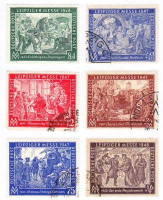 купить Германия набор из 6 марок "Лейпциг. Лейпцигская ярмарка" 1947-1948