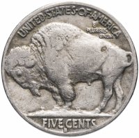 Купить США 5 центов (cents) 1936 S Buffalo Nickel знак монетного двора: "S" - Сан-Франциско