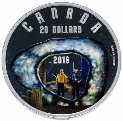 купить Канада 20 долларов 2016 "Star Trek Город на краю вечности", в футляре с сертификатом