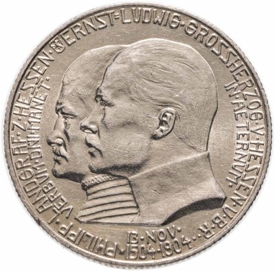 купить Германия, Гессен 2 марки (mark) 1904 "400 лет со дня рождения Филиппа I Великодушного"