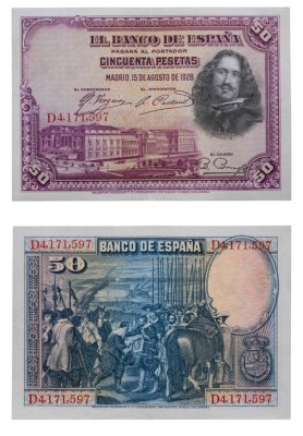 купить Испания 50 песет 1928 (Pick 75)