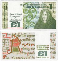 Купить Ирландия 1 фунт 1982 год (Pick 70c)
