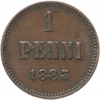 купить 1 пенни (penni) 1883, монета для Финляндии