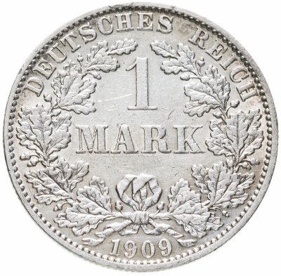 купить Германская империя 1 марка 1909 "А" - Берлин