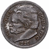 купить Германия (Бонн) нотгельд 25 пфеннигов 1920 "Людвиг ван Бетховен"