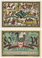 Купить Германия (Шлезвиг-Гольштейн: Киль) 80 пфеннигов 1921
