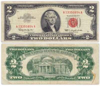 купить США 2 доллара 1963 (Pick 382a)