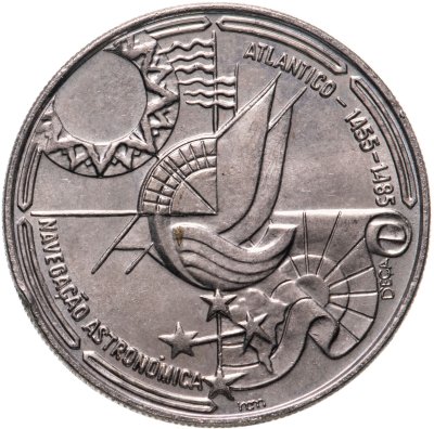 купить Португалия 100 эскудо (escudos) 1990 "Золотой век открытий - Астронавигация"