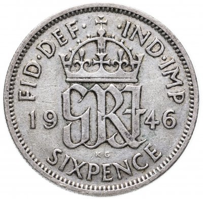 купить Великобритания 6 пенсов (pence) 1946