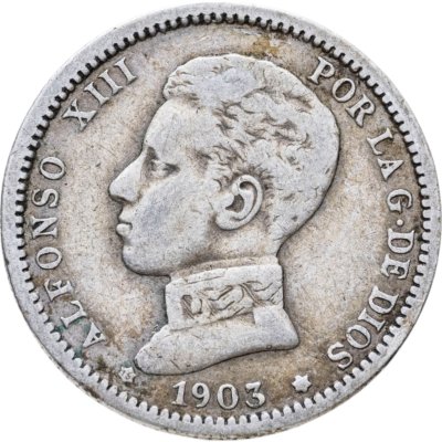 купить Испания 1 песета (peseta) 1903