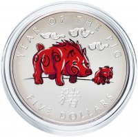 Купить Соломоновы острова 5 долларов 2007 "Китайский гороскоп - Год свиньи"