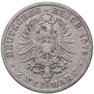 купить Германская империя (Гамбург) 2 марки (mark) 1876