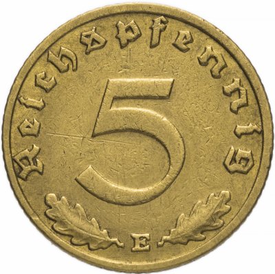 купить Германия (Третий Рейх) 5 рейхспфеннигов 1938 "Е"