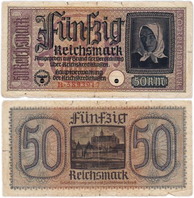 купить Германия 50 марок 1940-1945 год (Pick R140(1) Оккупационные территории