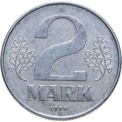 купить Германия (ГДР) 2 марки 1975 надпись "MARK"