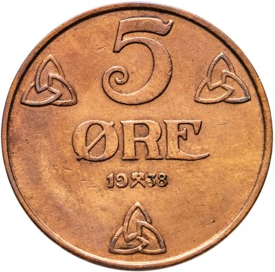 купить Норвегия 5 эре (ore) 1938