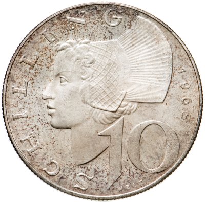купить Австрия 10 шиллингов (shillings) 1965